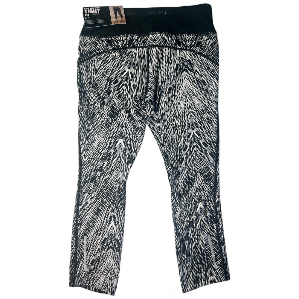 Nike Dri-fit Women's XS Epic Run Crops Printed Tight Cropped Pants Capris Tights - Picture 2 of 6